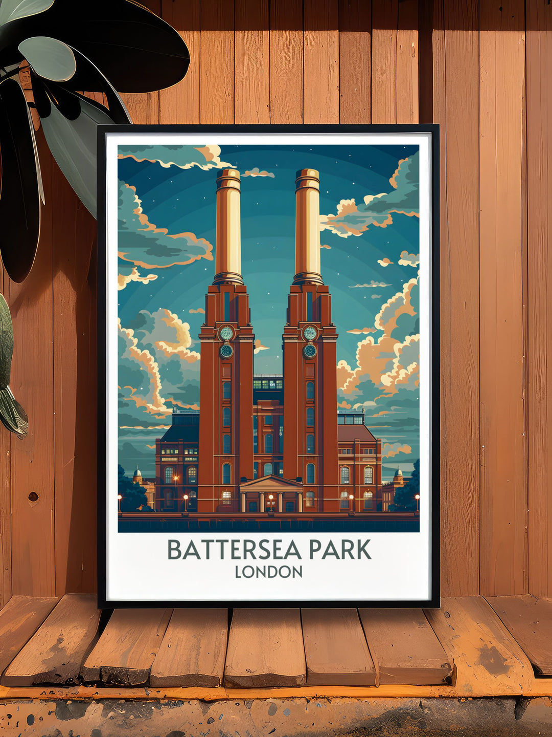 Bring a piece of Londons history into your home with Battersea Power Station stunning prints showcasing the iconic power stations silhouette