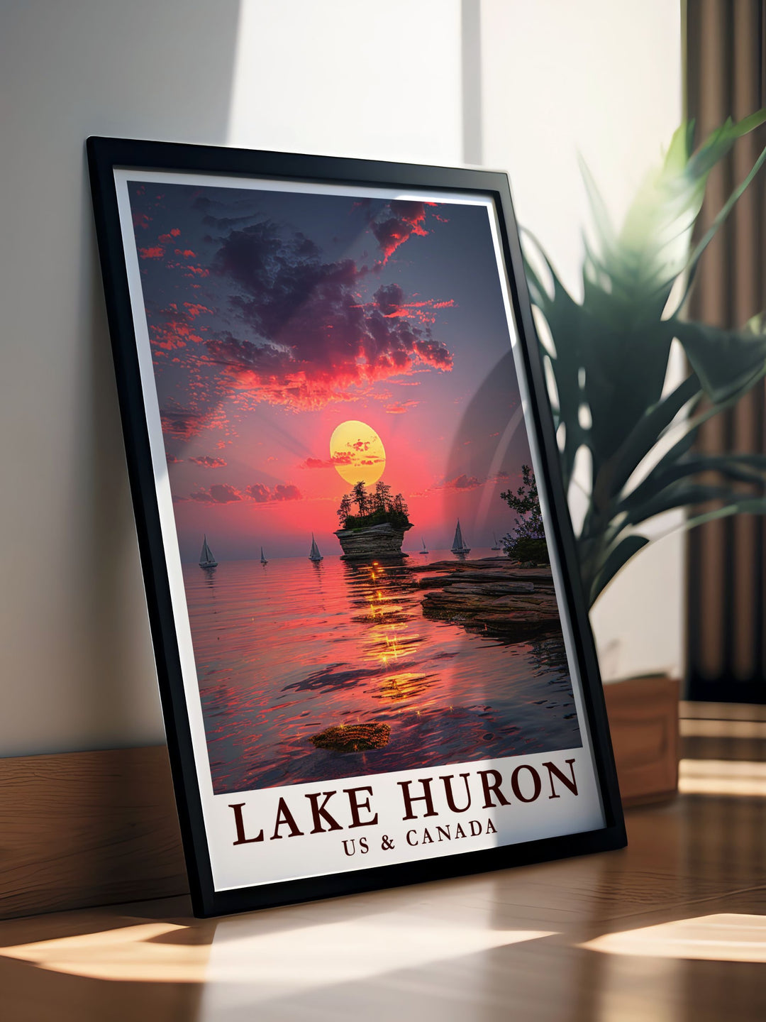Transform your living room with the Lake Huron framed prints. These beautiful artworks bring the serene and picturesque landscapes of Lake Huron into your home creating a sophisticated and calming environment for you to enjoy every day