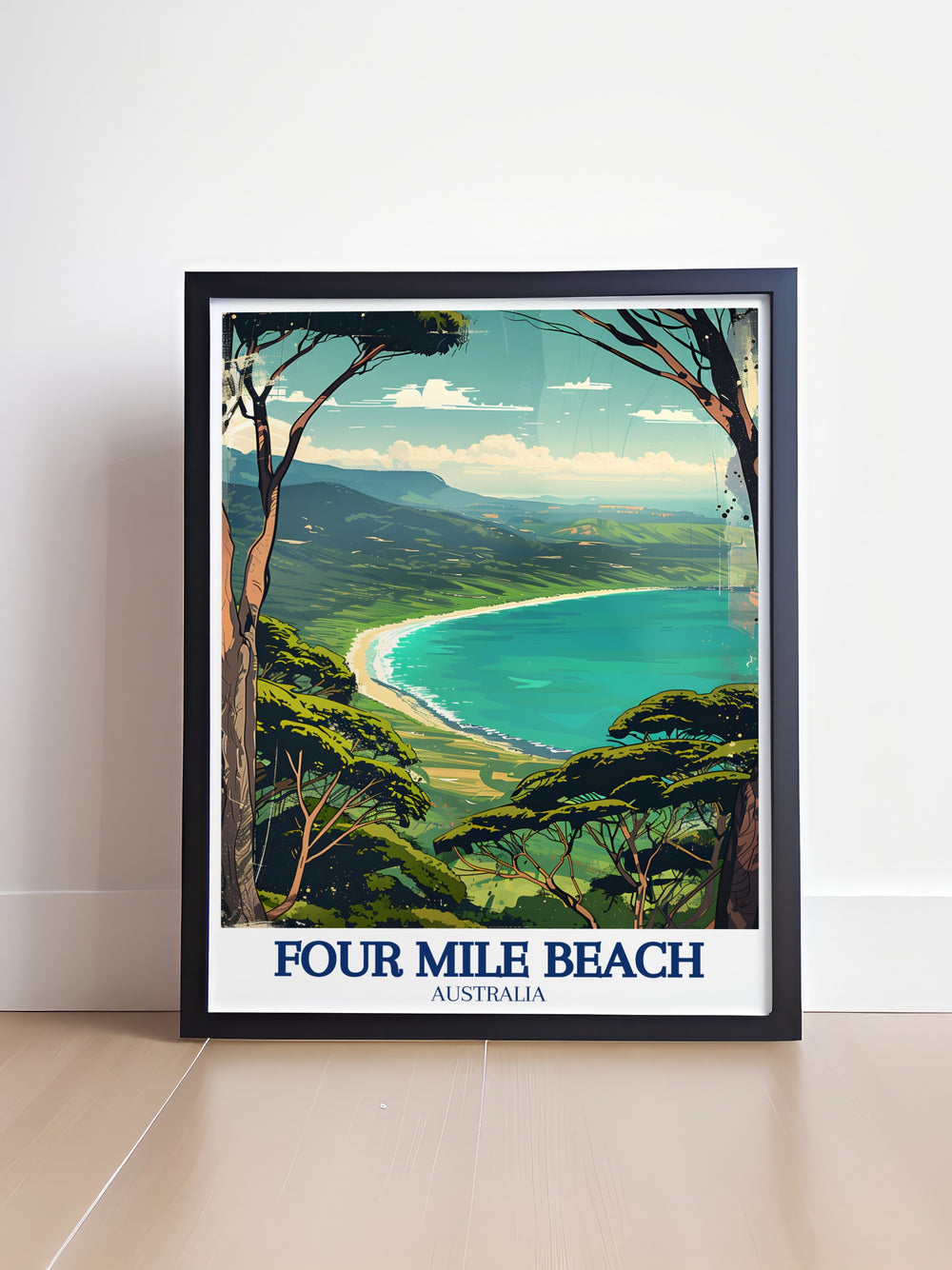 Daintree Rainforest travel print showcases the rich greenery and ancient flora of one of the worlds oldest rainforests. Perfect for nature enthusiasts, this canvas art brings a piece of Australias wilderness into your living space with its vivid colors and natural beauty.