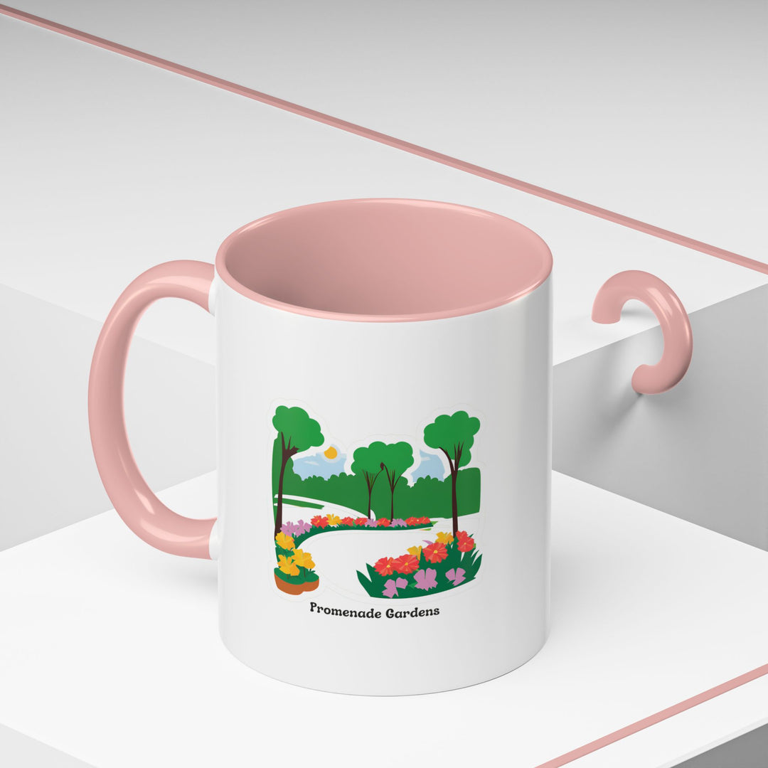 A stunning Promenade Gardens Guyana Mug showcasing the serenity of Georgetown’s gardens. Dishwasher-safe and microwave-safe, it is both functional and artistic.