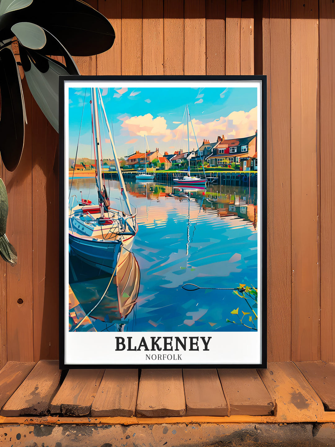 Blakeney Vintage Poster offers a nostalgic look at the historic village and its picturesque harbour, blending the charm of the past with the beauty of the present. This vintage style print is ideal for travel enthusiasts and collectors.