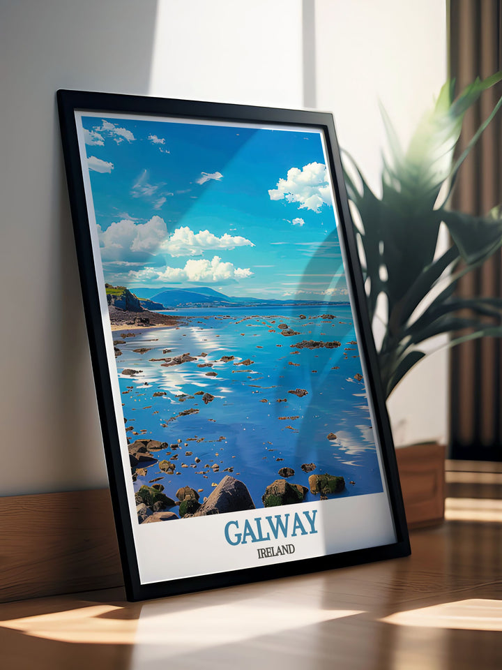 Showcasing the picturesque streets of Galway, this poster is perfect for anyone who loves Irish culture and history. The detailed illustrations highlight the citys colorful storefronts and lively arts scene, bringing a piece of Galways dynamic spirit into your home.