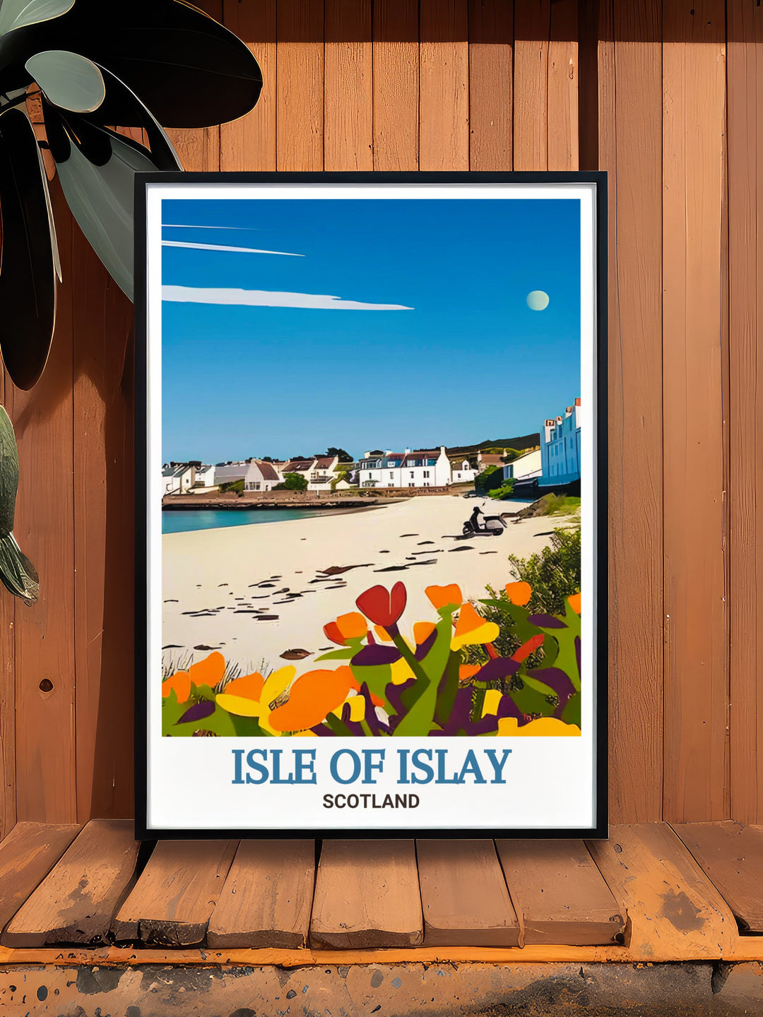 A framed art print of Port Ellen, Isle of Islay, celebrating the rich maritime heritage of Scotland. This piece is perfect for those who cherish the history and natural beauty of the Scottish Isles.