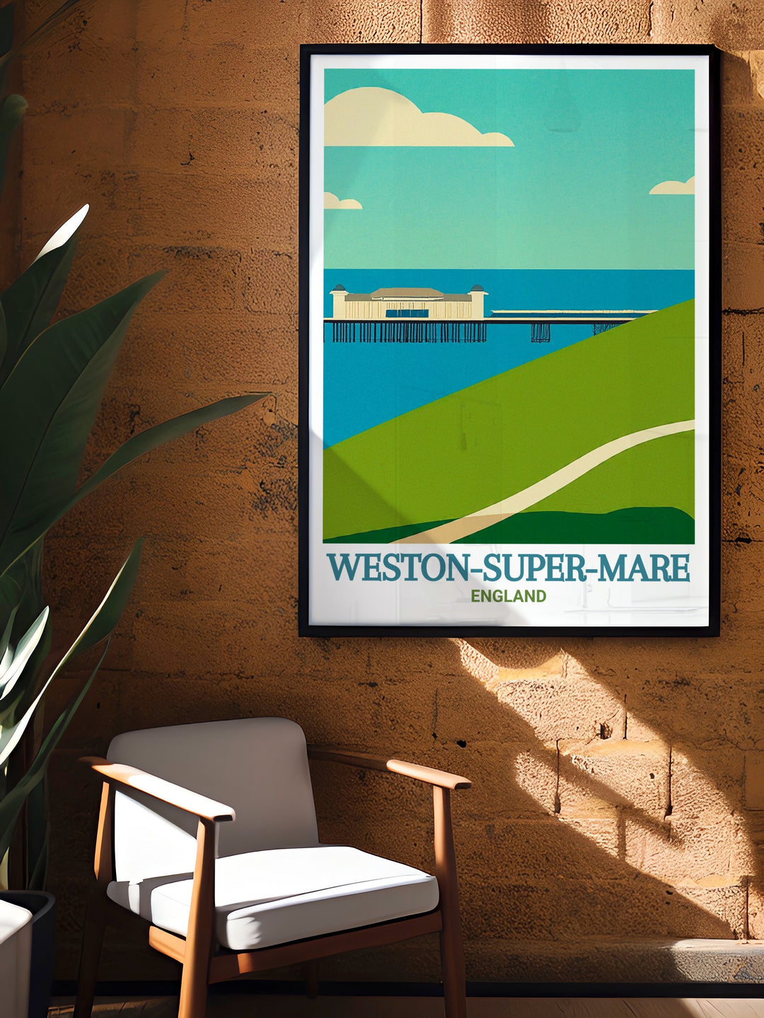 Weston Super Mare wall art brings the beauty of this classic UK seaside town into your living space. Featuring the golden sands and the iconic Grand Pier, this artwork is perfect for anyone who loves UK coastal landscapes and seeks to add a touch of nostalgia to their home.