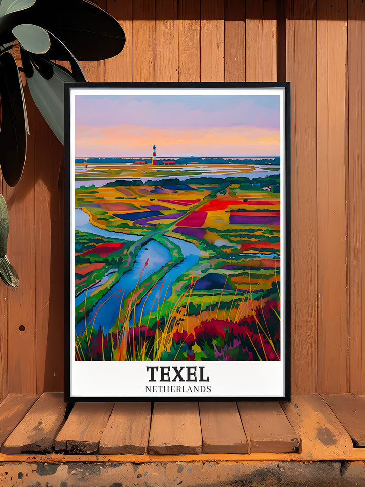 Texel Island canvas wall art depicting the majestic views and natural beauty of the North Sea and Texel National Park in the Netherlands. These travel canvas prints are perfect for art enthusiasts who appreciate natural beauty and serene landscapes. Enhance your living space with Texel Island Wall Art that captures the stunning views of the sea and park.