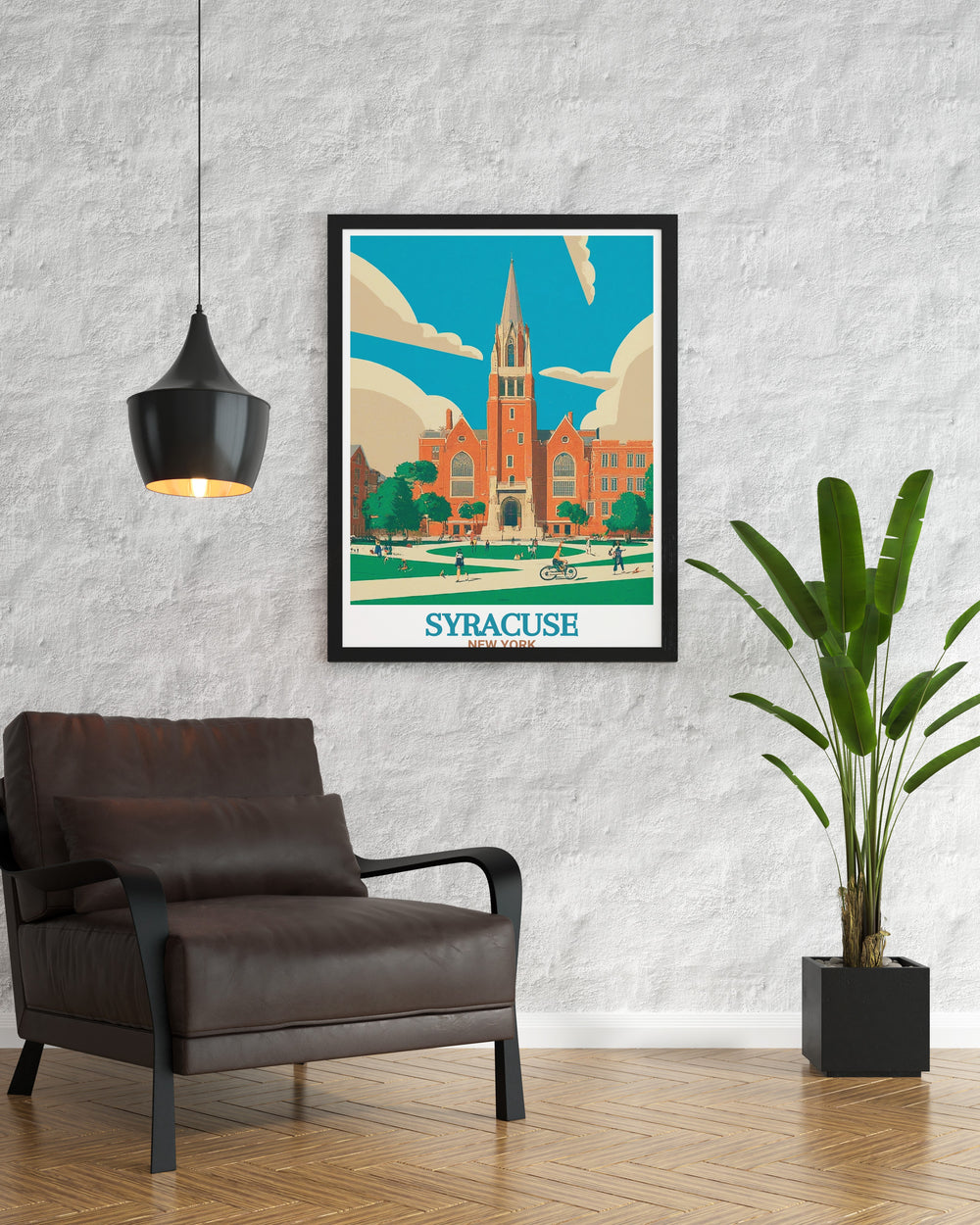 Stunning Syracuse University artwork featuring detailed campus scenes and scenic landscapes a beautiful addition to any room in your home bringing the prestigious ambiance of the university into your living space perfect for alumni students and fans of Syracuse University