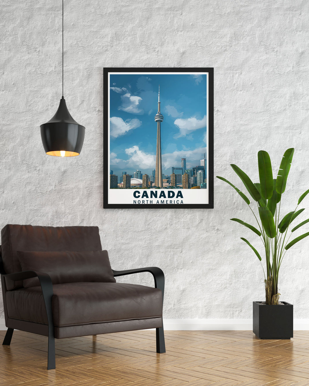 This poster showcases the CN Tower's impressive height and Toronto's bustling atmosphere, adding a unique touch of urban elegance to your living space.