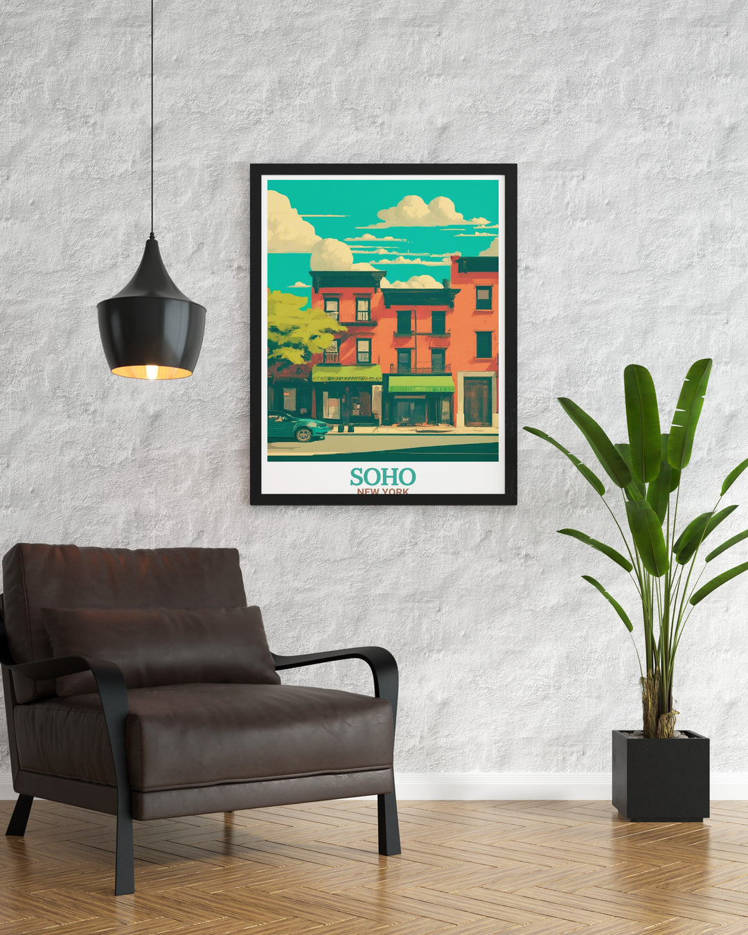 Green Streets eclectic charm and the iconic London Palladium are the focal points of this vibrant art print. Perfect for fans of Londons history, theatre, and architecture, this travel poster highlights the enduring cultural influence of Soho and its landmarks.