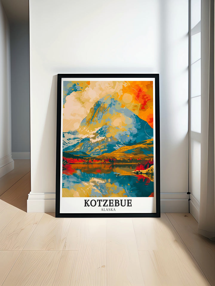 High quality canvas art depicting the Arctic tundra surrounding Kotzebue with its vast open spaces and subtle beauty a perfect choice for those who appreciate the quiet majesty and delicate balance of the Arctic environment