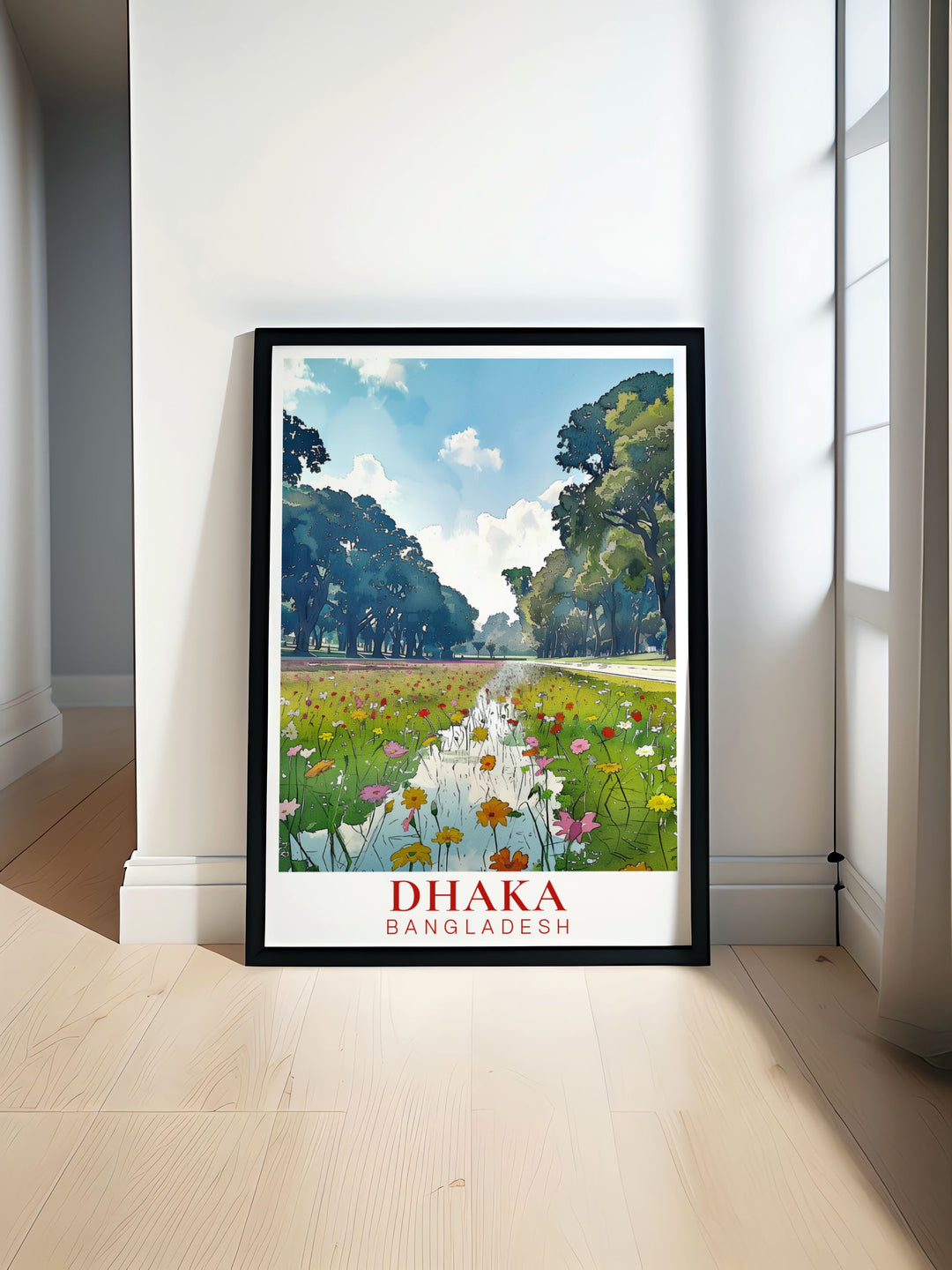 A beautifully detailed Ramna Park Travel Poster capturing the lush greenery and tranquil pathways of this iconic Dhaka location. Perfect for home decor or as a thoughtful gift for anniversaries birthdays or Christmas this Ramna Park print brings peace and serenity into any space.