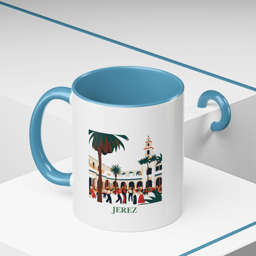 Bring the essence of Jerez into your home with this stylish mug. Featuring artwork inspired by the city’s charm, it is dishwasher-safe and perfect for hot beverages, making it a great keepsake.