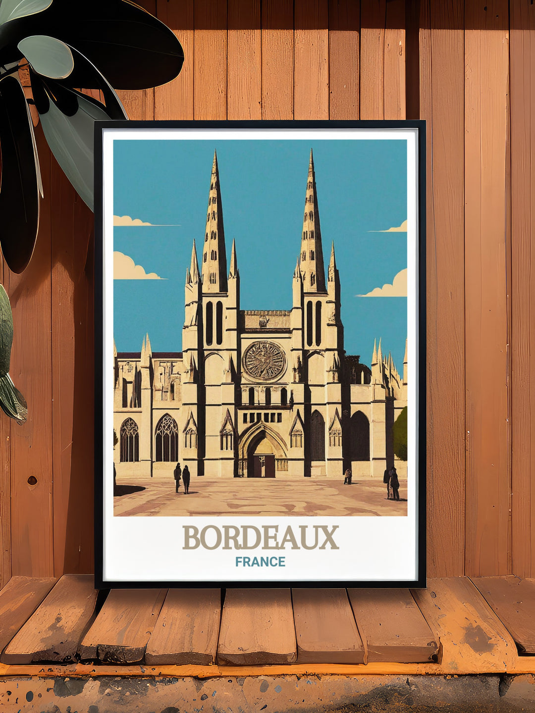 This Bordeaux Cathedral art print offers a detailed view of the iconic French landmark, showcasing its Gothic architecture in stunning detail. Perfect for adding a touch of history and elegance to your home, this piece is a timeless addition to any decor