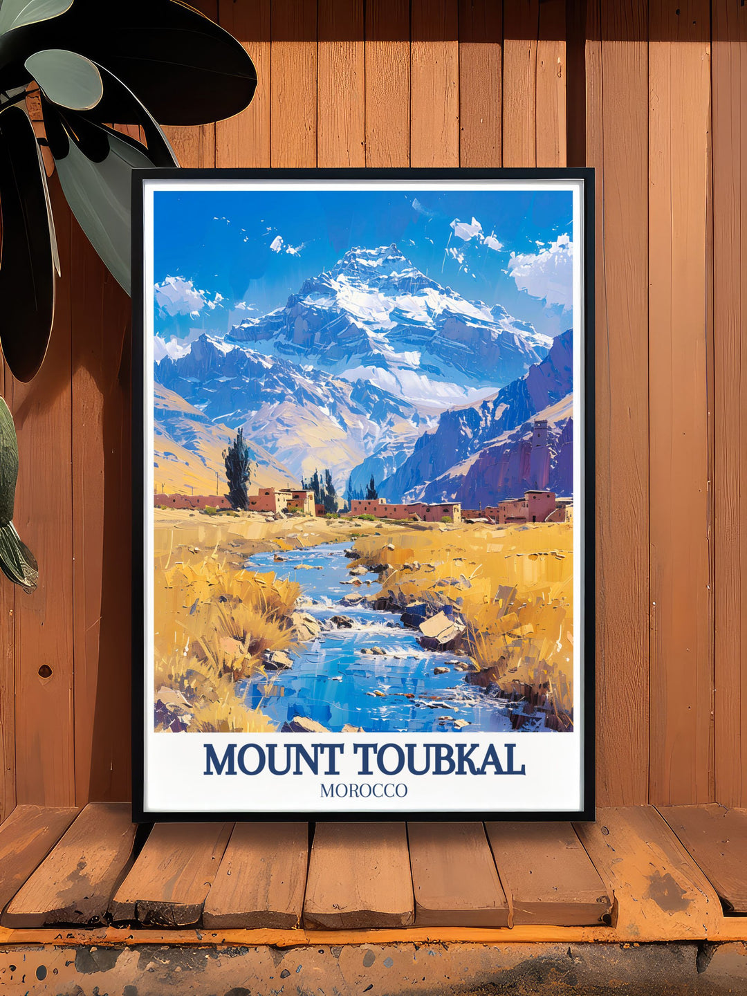 Beautiful High Atlas mountains wall art capturing the rugged terrain and serene beauty of Moroccos iconic region perfect for enhancing your living space and inspiring your next adventure.