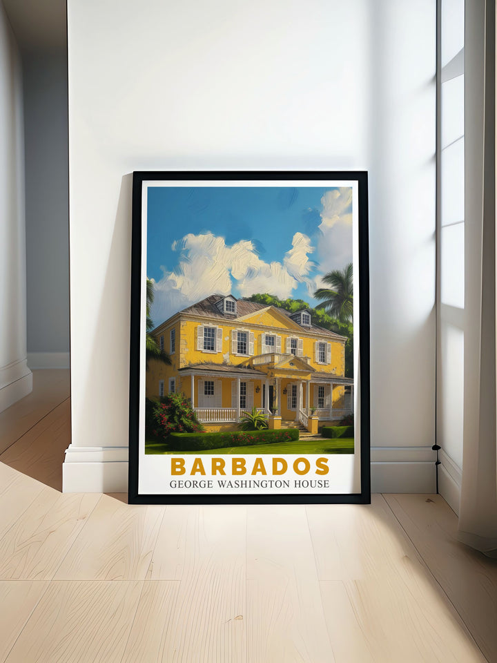 Barbados canvas art showcasing the vibrant culture and stunning landscapes of the island, featuring intricate details and vivid colors that bring the tropical paradise to life, perfect for adding a touch of Caribbean elegance to any home decor.