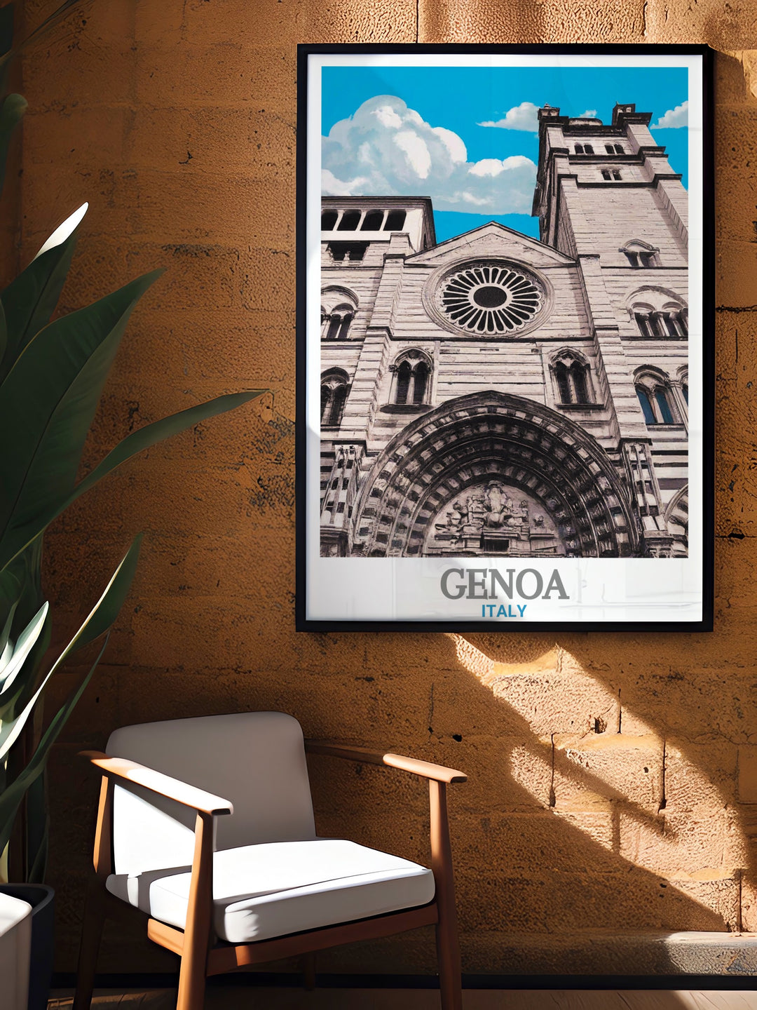 This Genoa poster print captures the elegance of the Genoa Cathedral, a gem in Italys architectural landscape. With its timeless beauty and rich history, this artwork is a perfect addition to your home decor or as a gift for Italy enthusiasts.