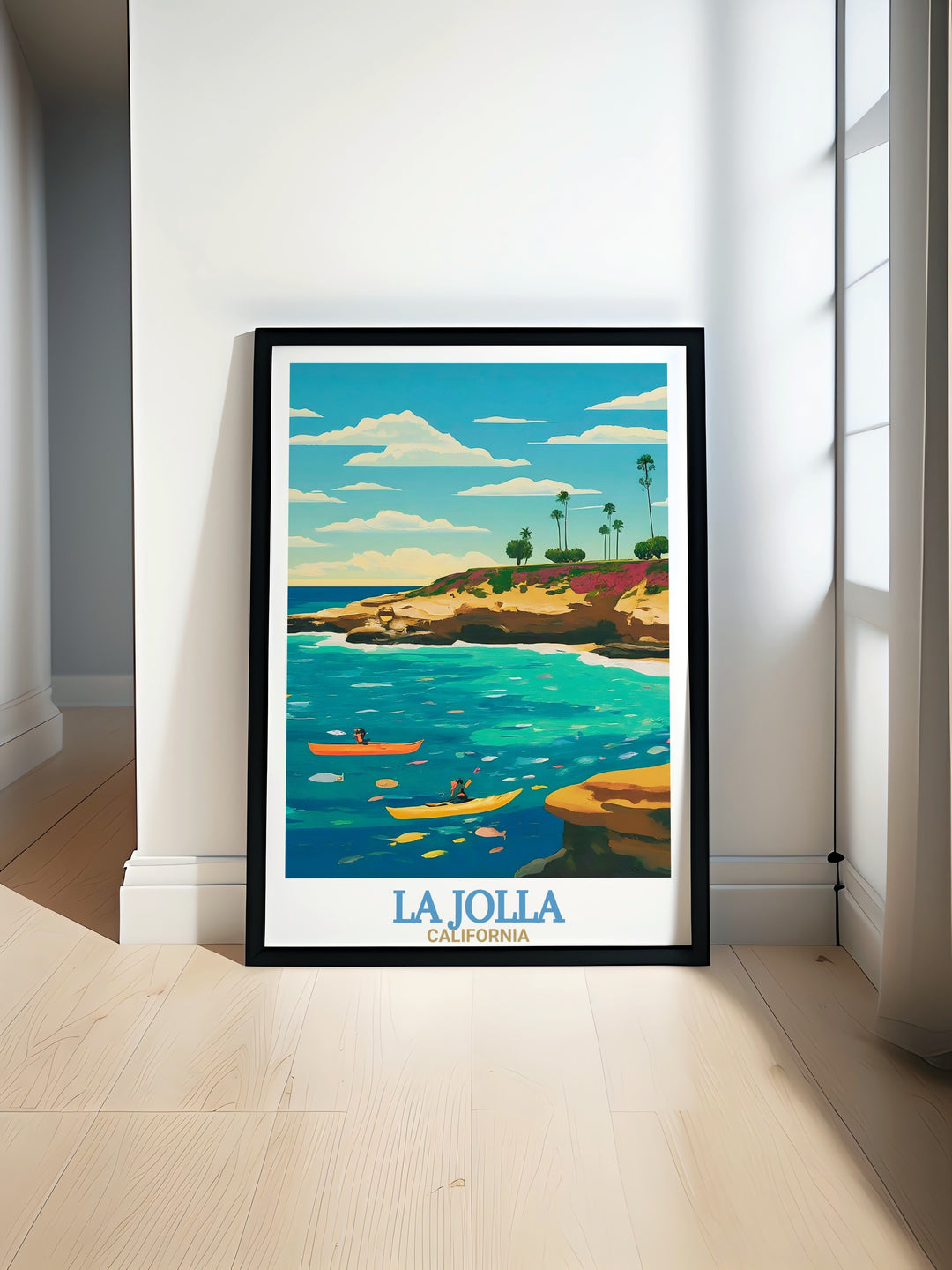 La Jolla Cove Framed Art showcases the beauty of Californias coastline, offering a serene and elegant addition to your home decor. This print is ideal for those who appreciate nature and want to celebrate the scenic beauty of the Pacific Coast in their living space.