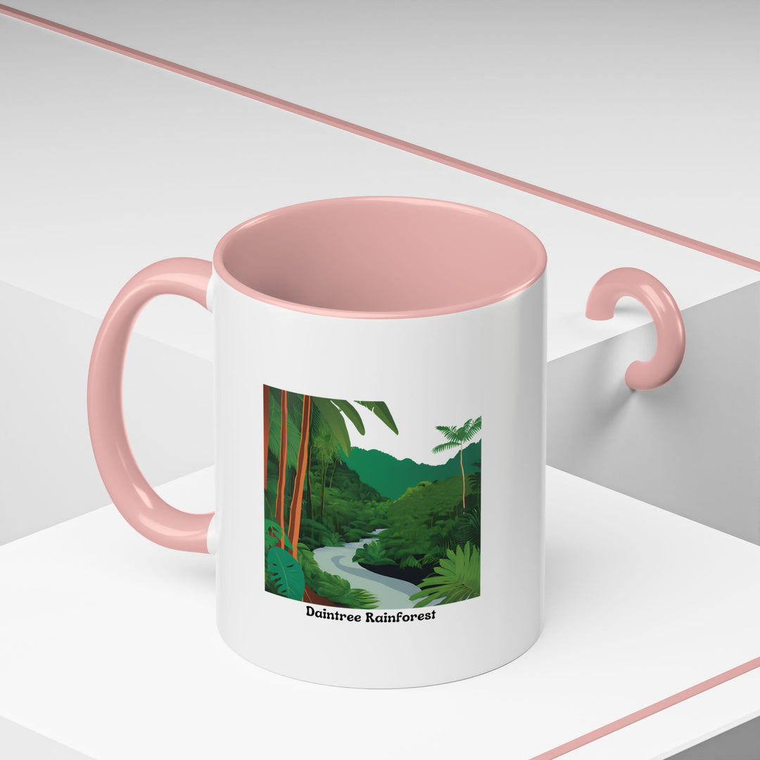 This Daintree Rainforest mug combines practicality with tropical artistry. Made from dishwasher-safe ceramic, it is perfect for daily coffee or tea and makes a unique gift or souvenir for travelers and rainforest enthusiasts.