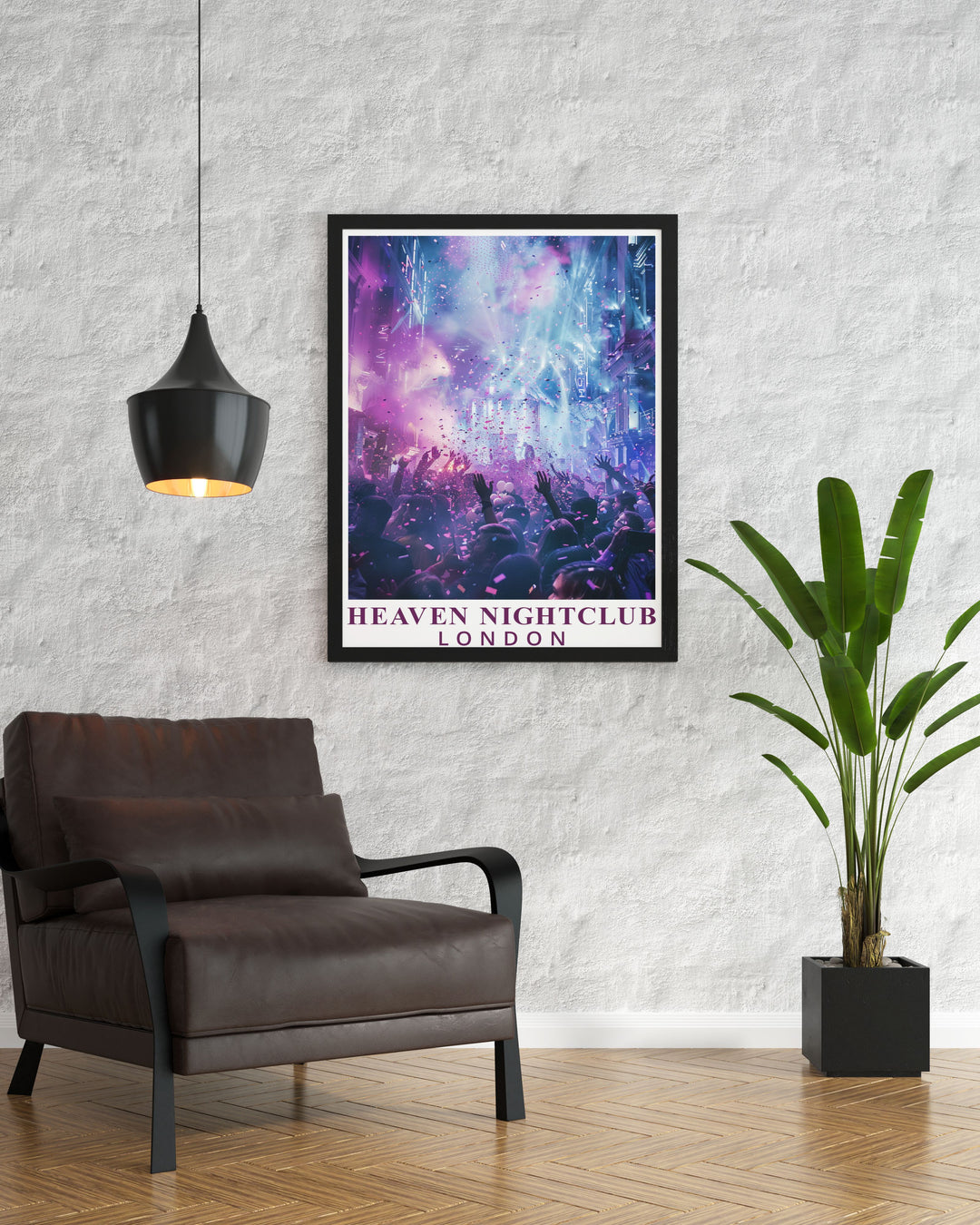 Highlighting the rich cultural heritage and vibrant surroundings of Heaven Nightclubs theme nights, this travel poster is a beautiful addition to any room.