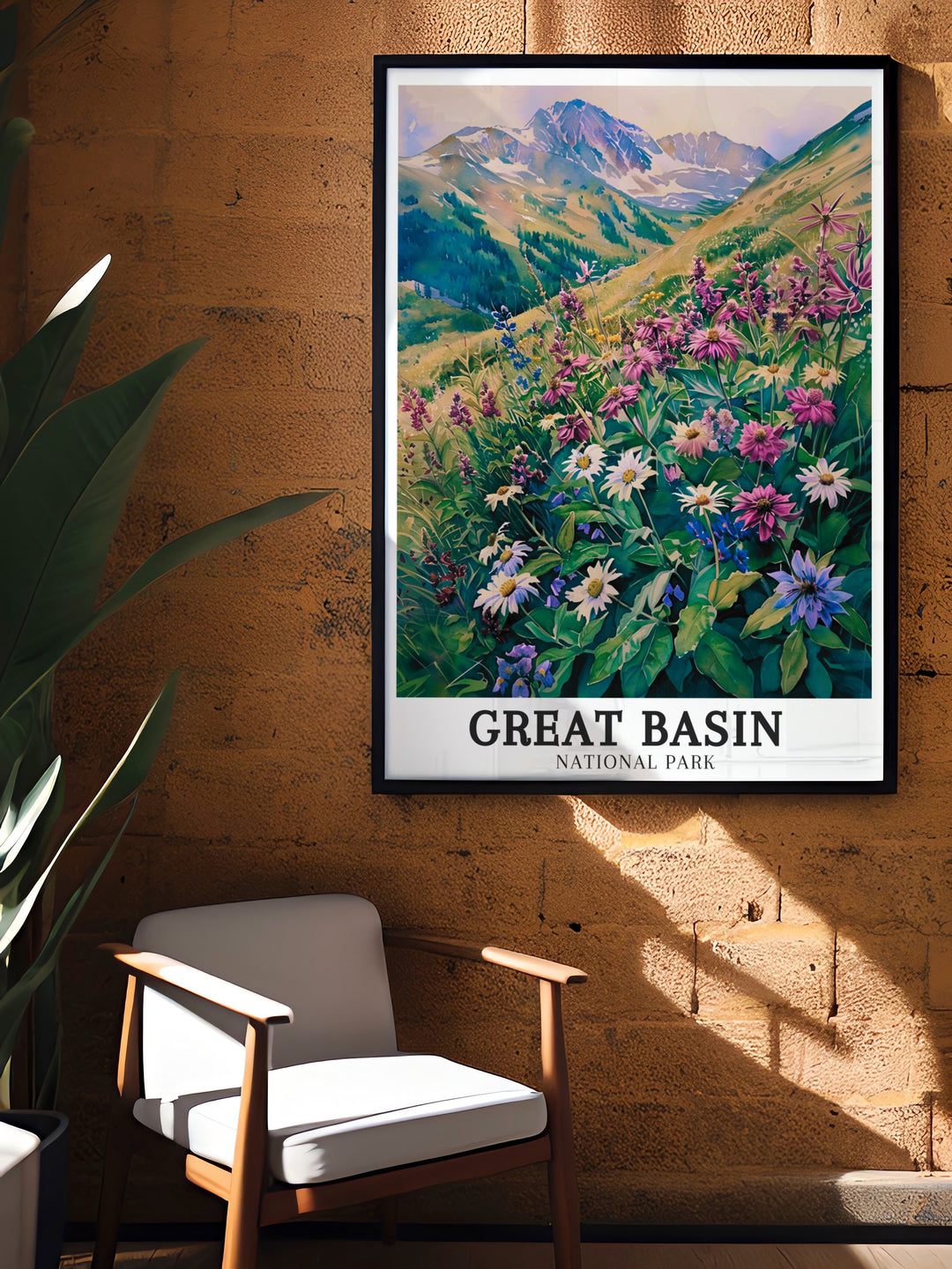 Captivating Wheeler Peak and Upper Lehman Creek Modern Decor piece from Great Basin National Park adding sophistication to your room