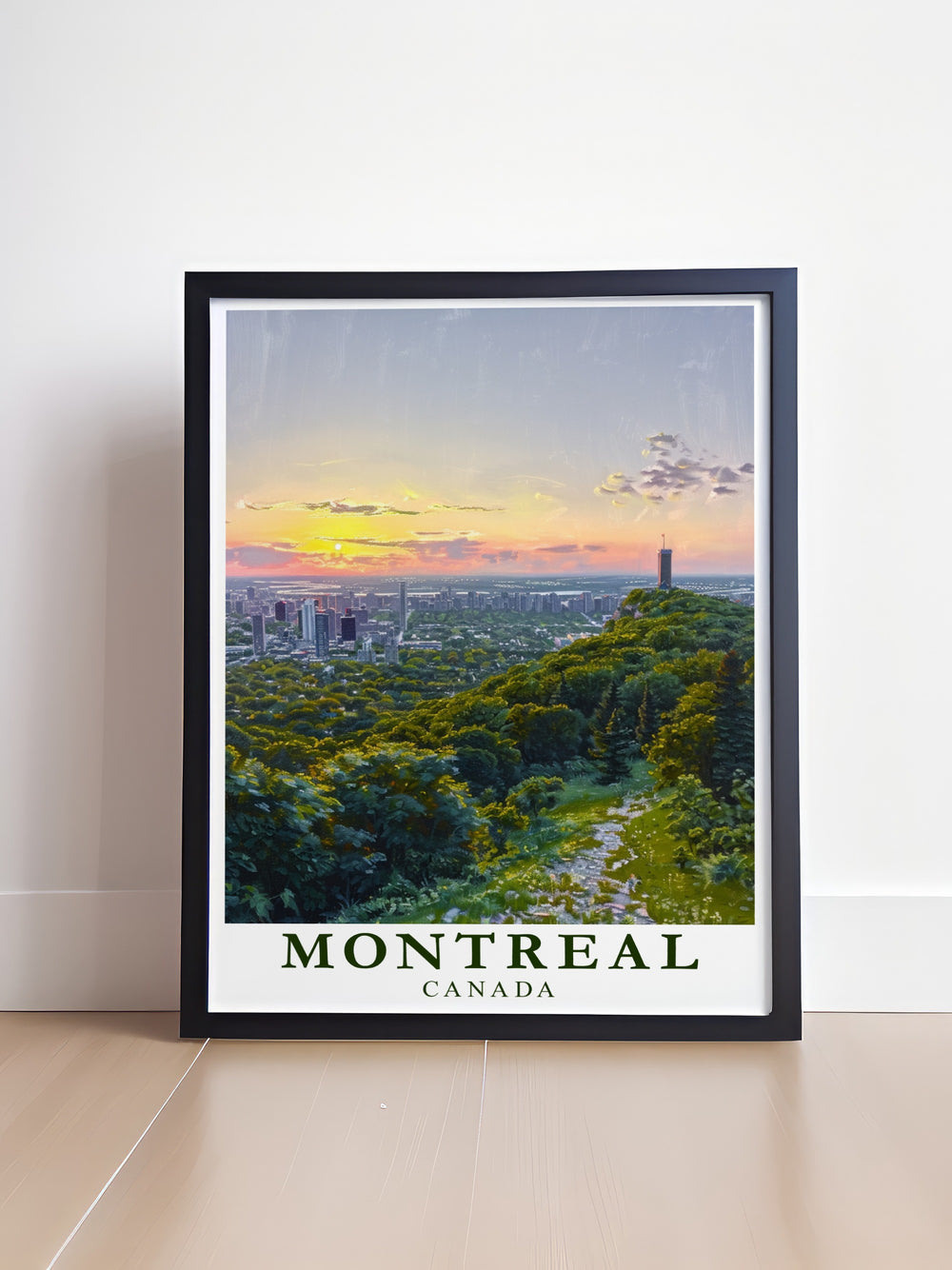 Add a touch of Canadian charm to your home with this Canada Travel Poster featuring the scenic Mount Royal. The posters vivid details make it an excellent addition to any space.