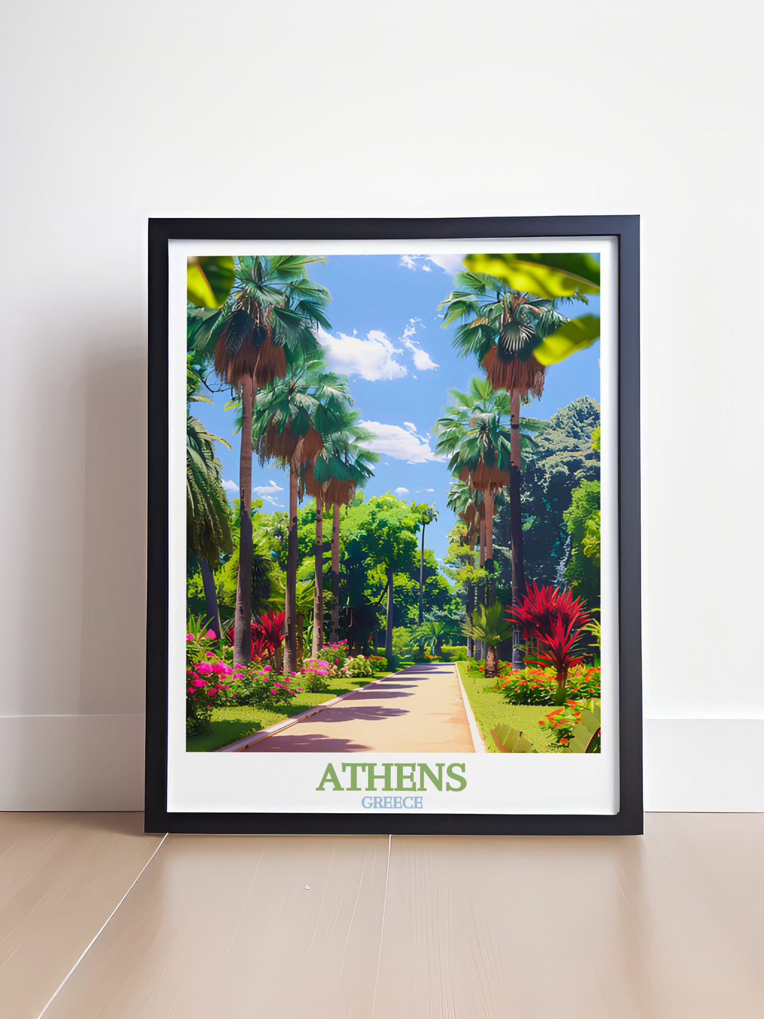 Captivating National Garden artwork from Athens Greece ideal for adding a touch of sophistication to any living space perfect for Greece travel art and Athens wall art collections