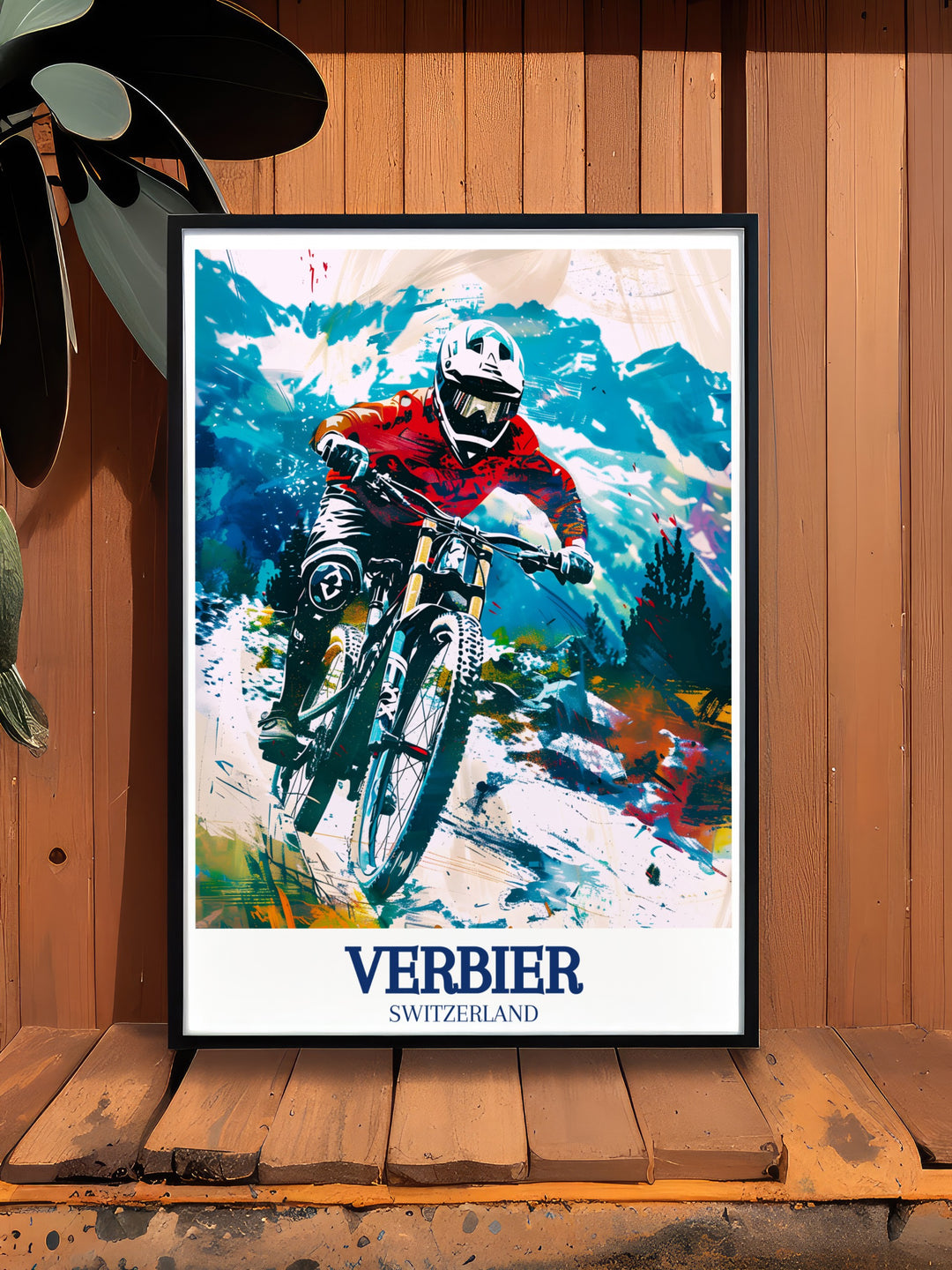 Mont Gelé travel print showcases one of Verbiers most iconic peaks. With snow covered slopes and a panoramic view of the Swiss Alps, this wall art piece is perfect for ski lovers and mountain enthusiasts who want to bring the beauty of Switzerlands highest points into their living space.