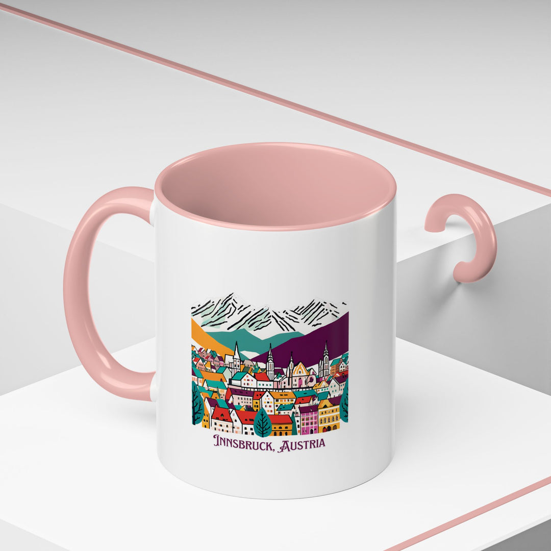 The Innsbruck Austria mug celebrates the city’s scenic charm with detailed artwork. Durable and dishwasher-safe, it is perfect for daily use or as a thoughtful gift for fans of Innsbruck.