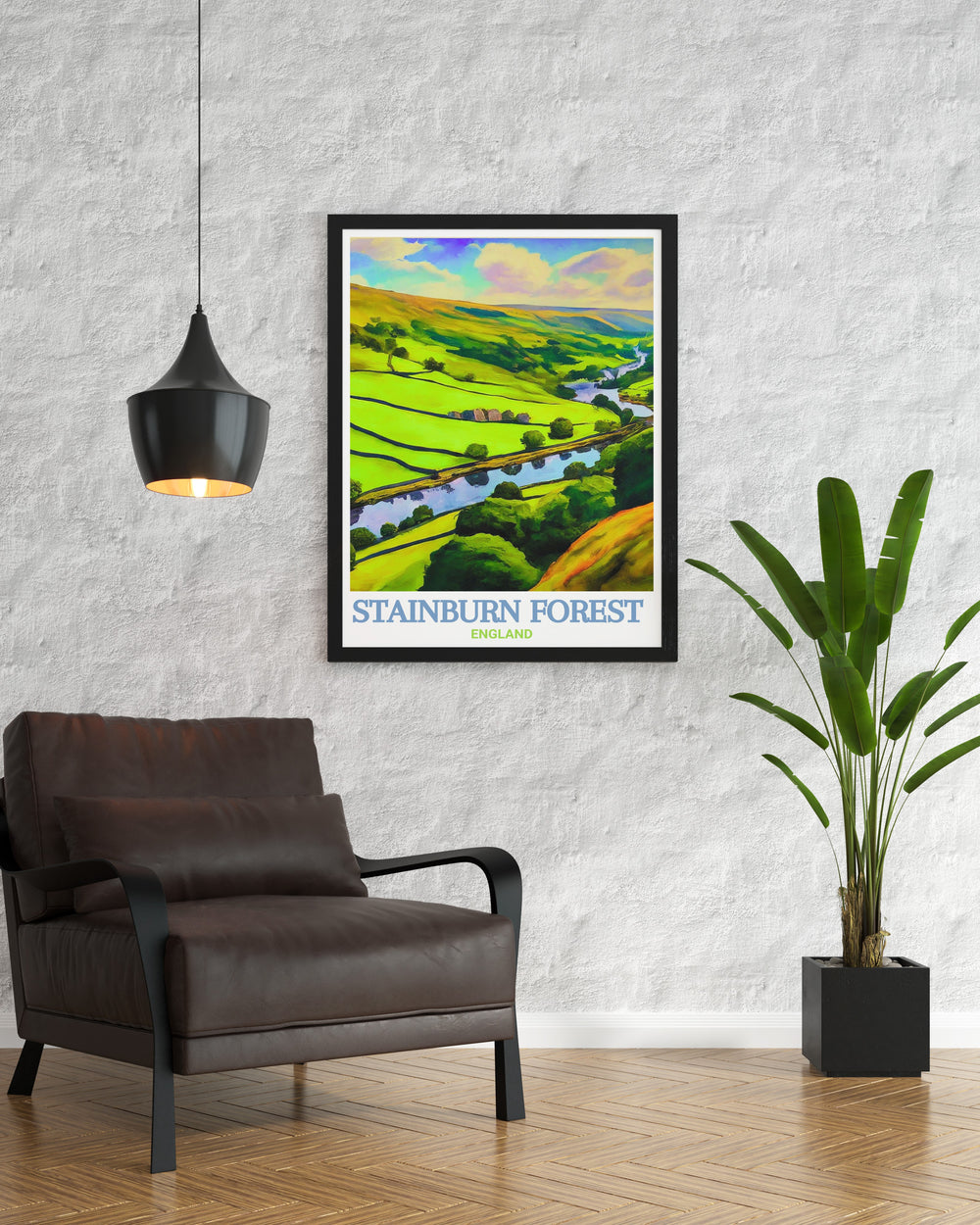 Cycling wall art featuring Washburn Valley and Stainburn MTB trails brings the thrill of mountain biking into your home. A great addition to modern decor or as a framed print for those who love Yorkshire landscapes and outdoor adventure.