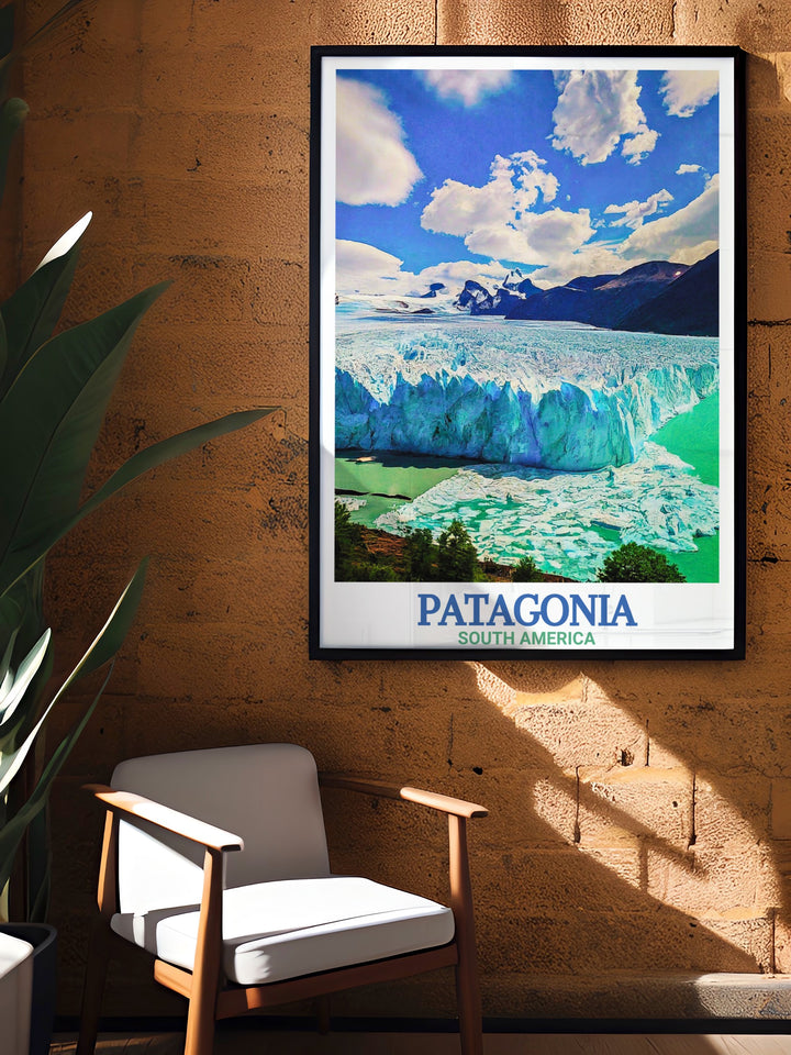 Bucket list prints of Torres Del Paine and Perito Moreno Glacier showcasing the natural wonders of Patagonia Chile. Ideal for South American art collectors and travel enthusiasts. Beautiful wall art for home decor.