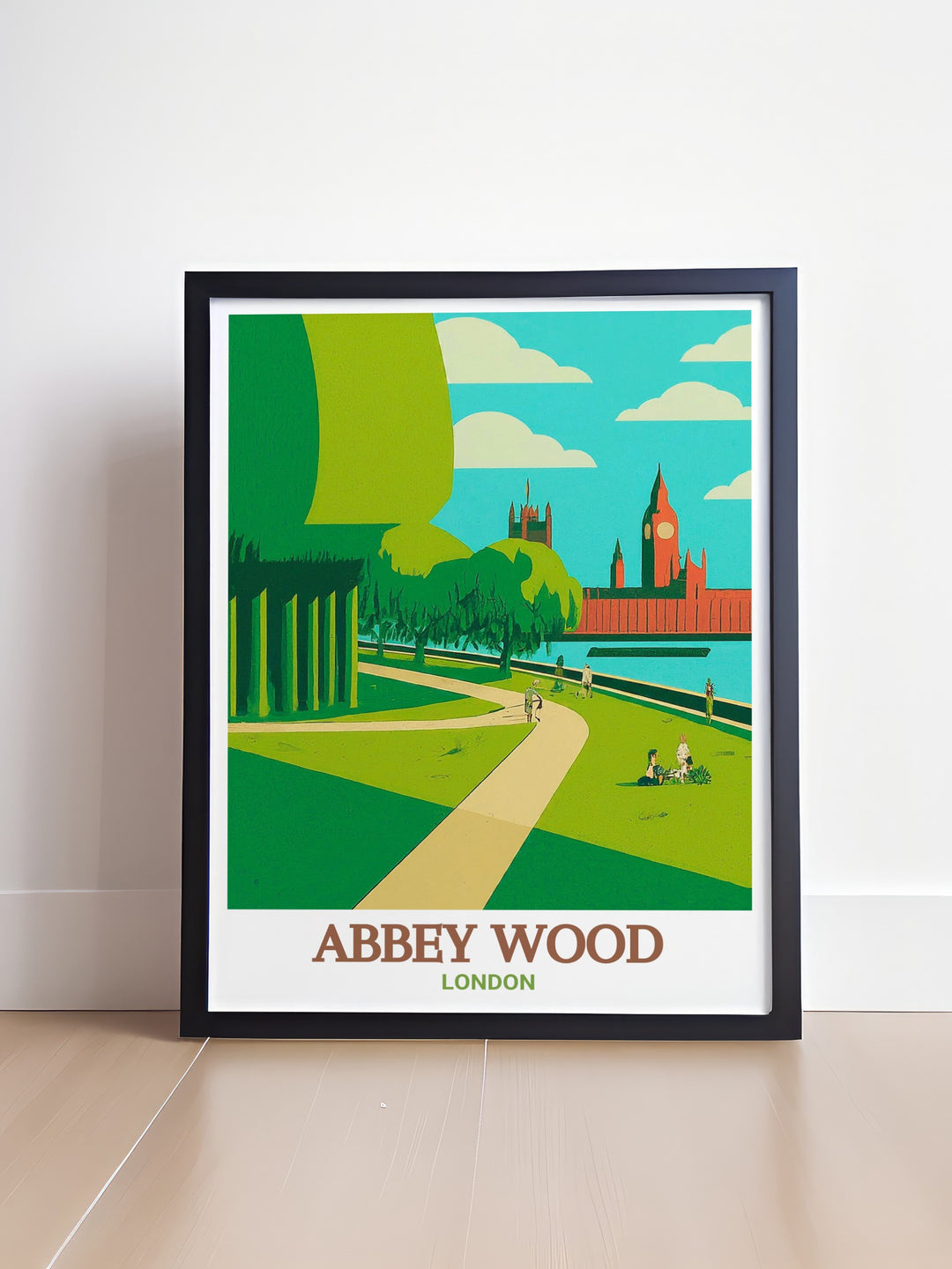 Framed print of Abbey Wood London featuring the iconic Lesnes Iron Window and the peaceful surroundings of Thames Path an ideal choice for those who appreciate Londons hidden gems and want to bring a touch of history into their decor