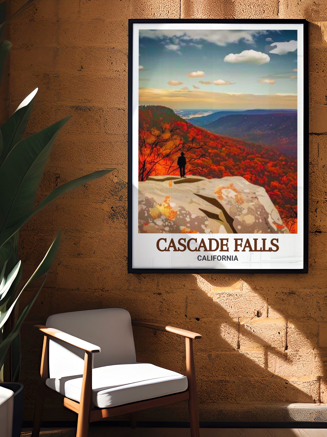 Bring the outdoors inside with this Cascade Falls poster print a perfect representation of Californias natural wonders paired with Barneys Wall stunning prints ideal for creating a peaceful and inspiring environment in any room of your home.