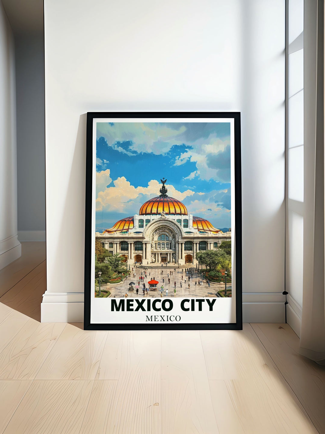 Capture the elegance of Palacio de Bellas Artes with this Mexico City Print perfect for adding a touch of sophistication to your living room and a great choice for traveler gifts and Christmas gifts