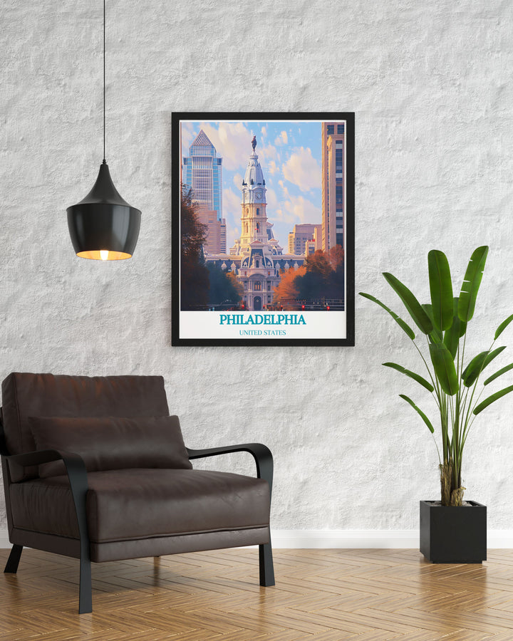 Introduce the majestic beauty of Philadelphia City Hall into your home with this detailed art print, capturing the intricate details and historical significance of this landmark.