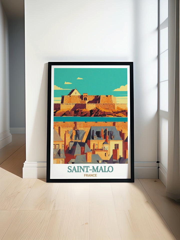 Experience the charm of Saint Malo with our France wall art collection featuring stunning prints of Saint Malo Intra Muros perfect for elegant home decor