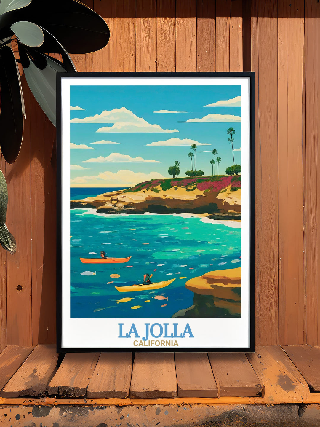 La Jolla Cove Poster brings the charm of Californias coastline into your home, offering a detailed and serene view of one of the states most beloved beach destinations. This artwork is perfect for enhancing beach inspired decor or as a thoughtful gift for travelers.