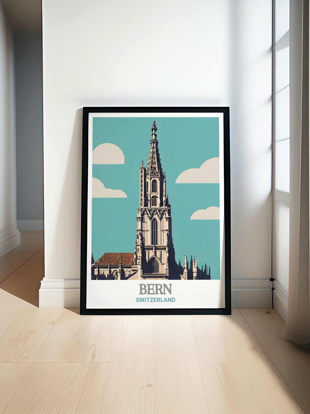 Discover the beauty of Bern with our Bern Cathedral artwork capturing the charm of Switzerlands capital. Perfect for elegant home decor and travel enthusiasts this Switzerland wall art is a must have for adding a touch of Berns historical allure to your living space