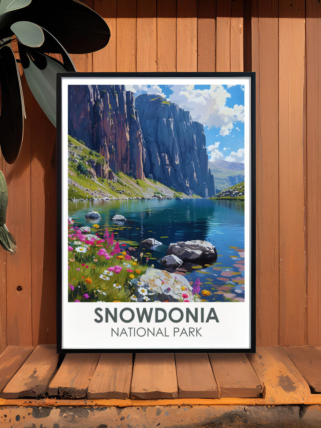 Snowdonia print showcasing the serene beauty of Snowdonia with Cwm Idwal adding a touch of natural wonder to this nature landscape art piece perfect for home decor and Snowdonia wall decor