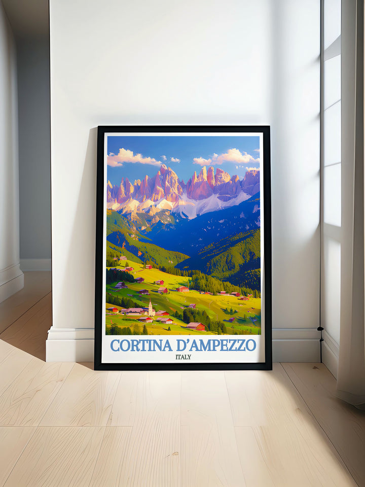 Celebrate the charm of Cortina dAmpezzo and the Dolomite Mountains with our exquisite travel prints. Featuring the iconic peaks, scenic trails, and historic sites, these prints capture the essence of this stunning region, perfect for those who love Italy and its natural beauty.