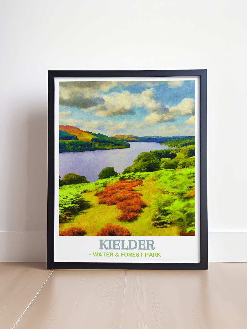 Captivating Kielder Water wall decor featuring the scenic views of this iconic Kielder Water & Forest Park landmark. The vibrant colors and intricate details of this print celebrate the beauty and tranquility of Kielder Water, making it a meaningful addition to any living space.