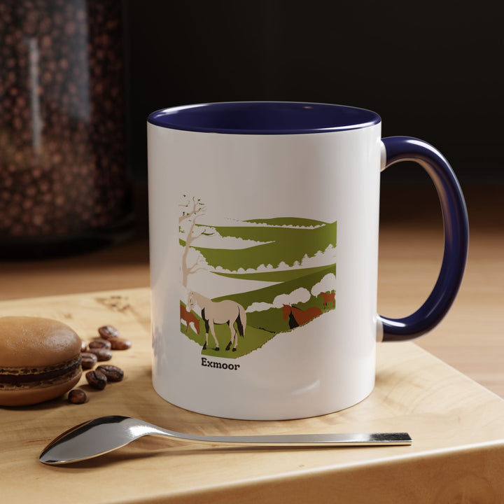 This Exmoor mug captures the natural beauty of Exmoor with intricate designs. Crafted from durable ceramic, it features a vibrant interior and rim, making it practical and stylish. A meaningful keepsake for nature enthusiasts or Exmoor admirers.