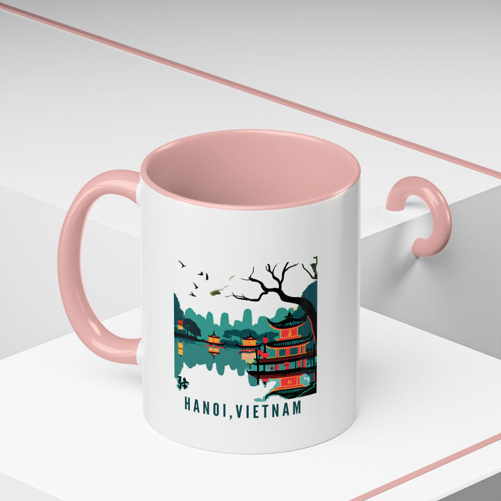 Enjoy a piece of Hanoi’s culture every day with this artistic ceramic mug. Highlighting Vietnam’s rich history, it is dishwasher-safe, durable, and perfect for gifting or personal enjoyment.