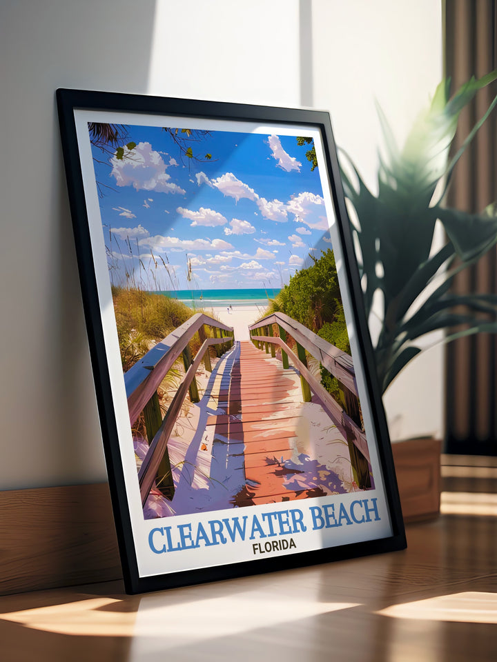 Elevate your space with Sand Key Park artwork showcasing beautiful Florida scenery. This print offers a calming vibe and is ideal for any room. It captures the lush greenery and peaceful atmosphere of Sand Key Park and is perfect for modern home decor.