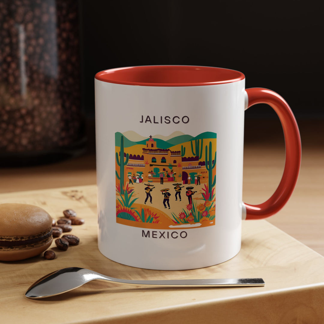 Celebrate the rich heritage of Jalisco with this stylish mug. Its detailed artwork inspired by the region’s colorful culture makes it a standout addition to any collection. Dishwasher-safe and durable, it is perfect for gifting or personal use.