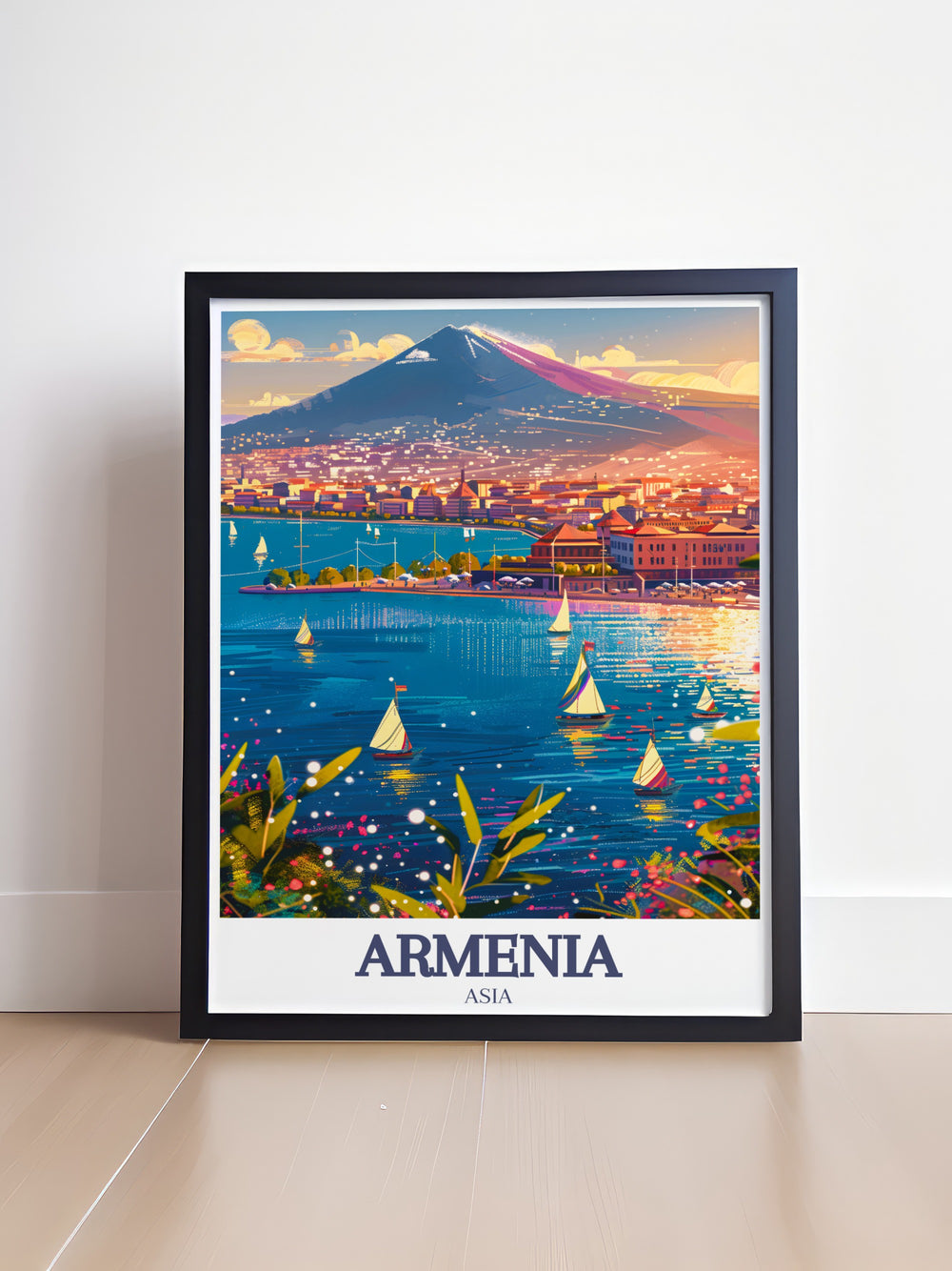 Yerevan canvas art highlights the iconic structures that define Armenias capital, from historic monuments to contemporary buildings. This travel poster is a wonderful addition to your home decor, offering a blend of Armenian heritage and modern artistry.