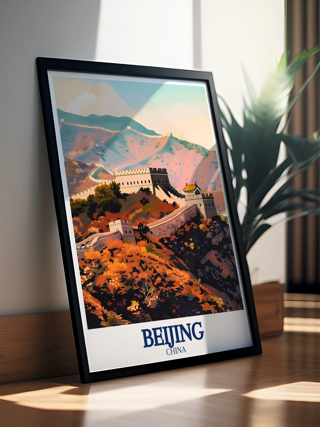 Jinshanling Wall Decor bringing the rugged beauty and historical importance of the Great Wall of China into your home. The artwork captures the essence of this world famous structure, ideal for creating a space that reflects a love for history and architecture