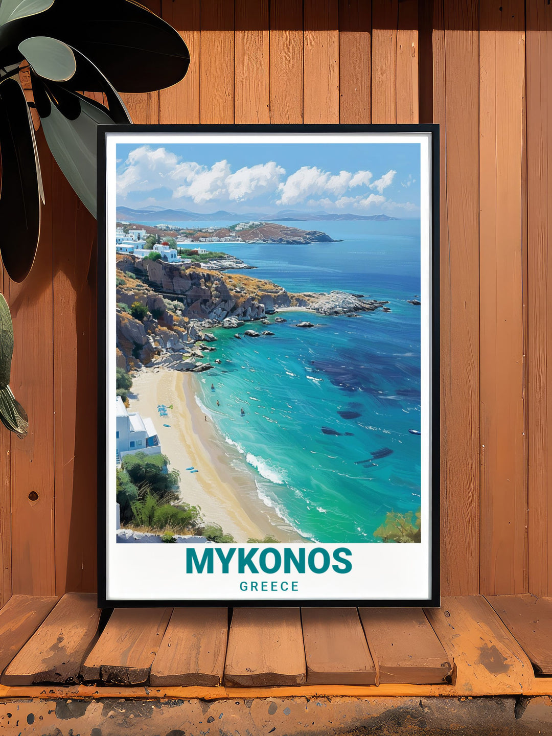 Enhance your living space with Elia Beach framed prints and stunning modern decor bringing the beauty of Mykonos right into your home