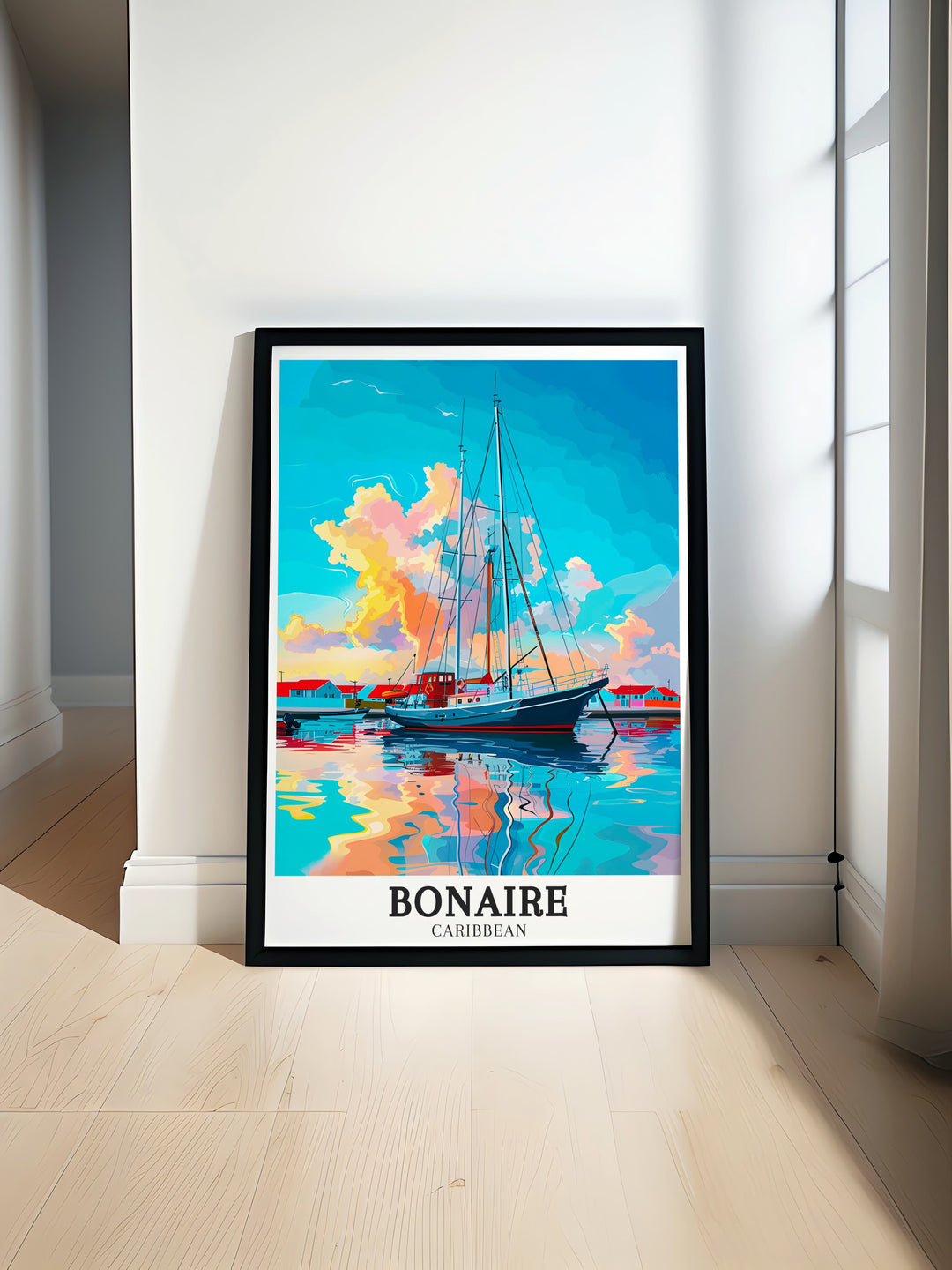 Bonaire Canvas Art showcases the tropical scenery of the island, with its picturesque harbor and colorful coastal views. This artwork is perfect for brightening up any room with a touch of Caribbean flair.