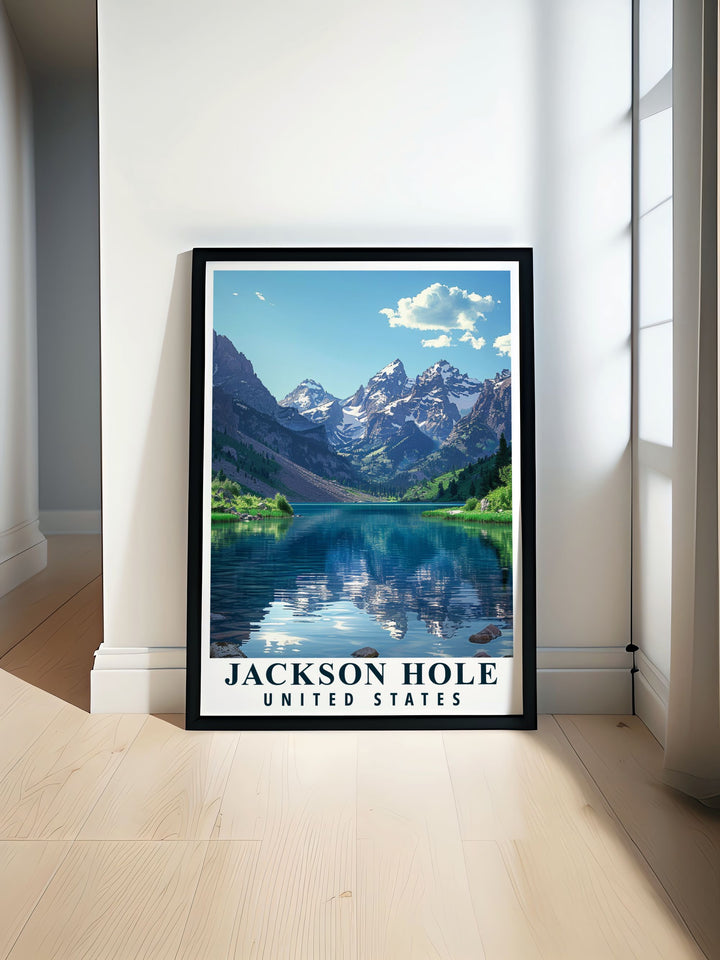 Showcasing the allure of Jackson Hole and the natural wonders of Grand Teton, this poster is perfect for those who love outdoor adventure and beautiful landscapes.