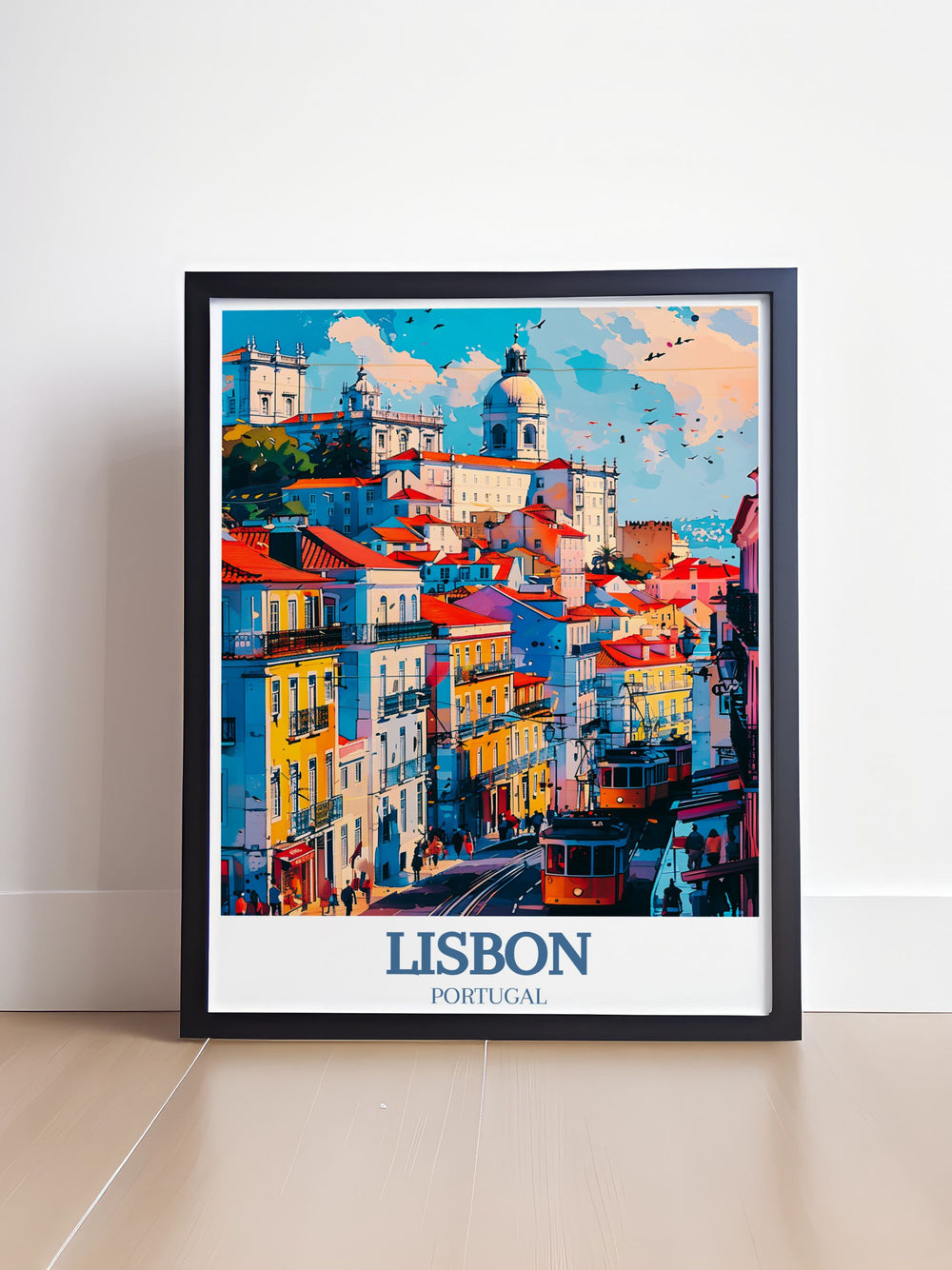 Enhance your living space with our Portugal Poster featuring the Chiado District Santa Justa Lift bringing the charm of Lisbon into your home with its intricate details and beautiful design ideal for modern and traditional decors