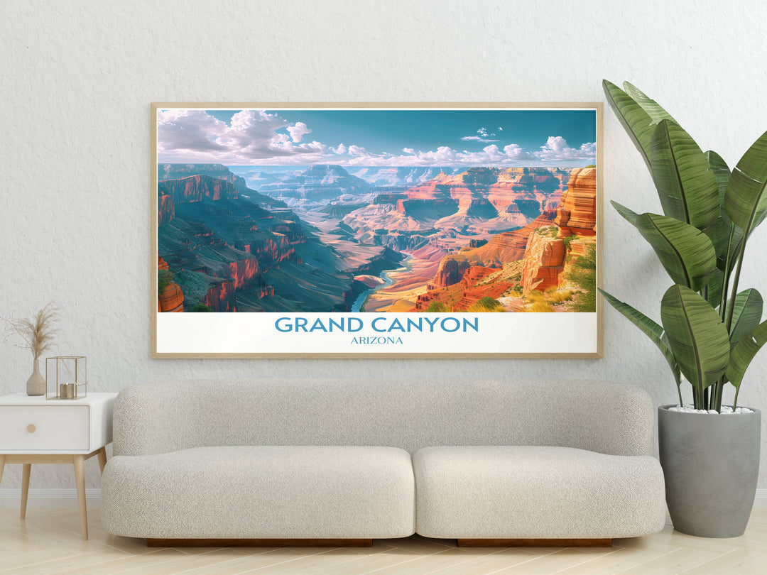 Stunning artwork featuring the Pacific Crest Trail and The Grand Canyon capturing the essence of Americas iconic trails perfect for home decor or gifts for outdoor enthusiasts and hikers bringing natures beauty into your space.
